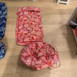 Vera Bradley garment bag and duffel set